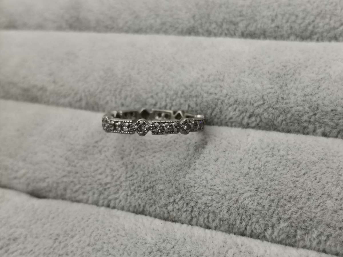 925Silver: Eternity Ring - Multiple CZ - Size O