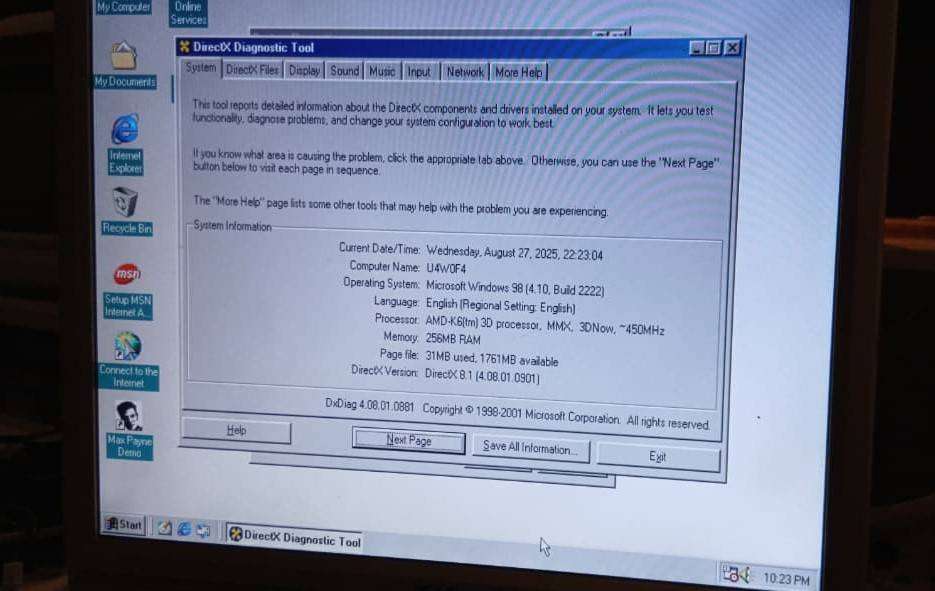 AMD K6-2 450 Computer with NVIDIA Riva TNT2 Model64 32MB Graphics Card