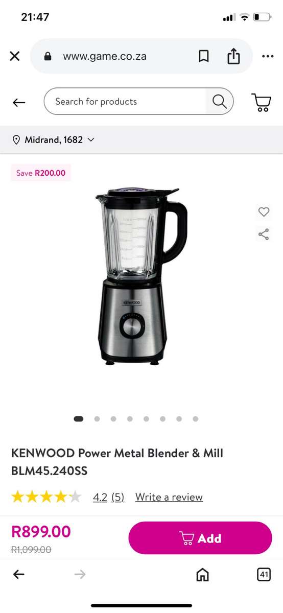 KENWOOD Power Metal Blender & Mill BLM45.240SS