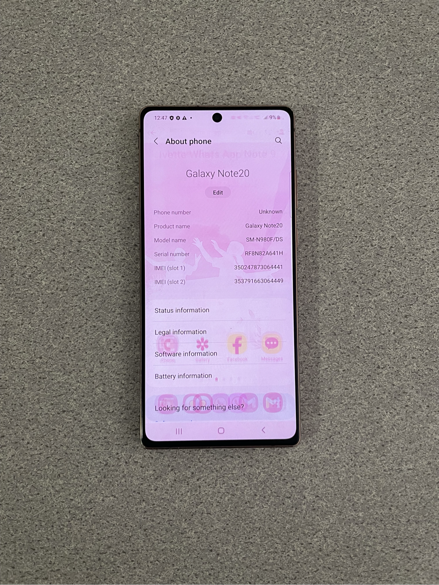 SAMSUNG GALAXY NOTE 20 MYSTIC BRONZE