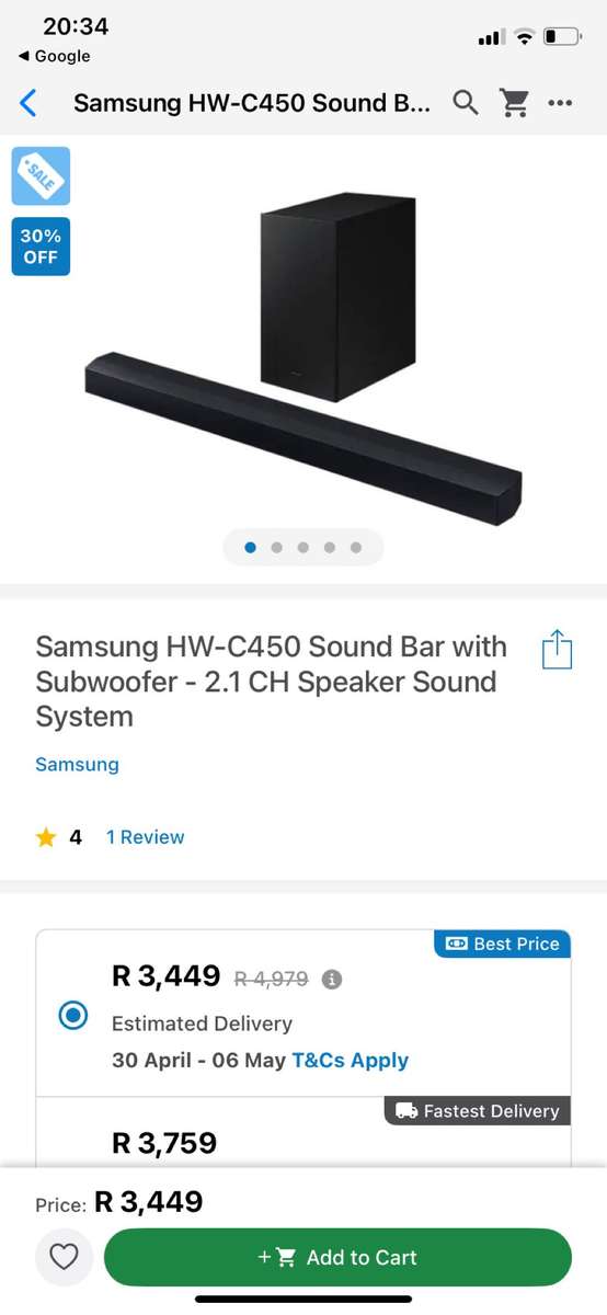SAMSUNG ESSENTIAL C-SERIES SOUNDBAR HW-C450 C450