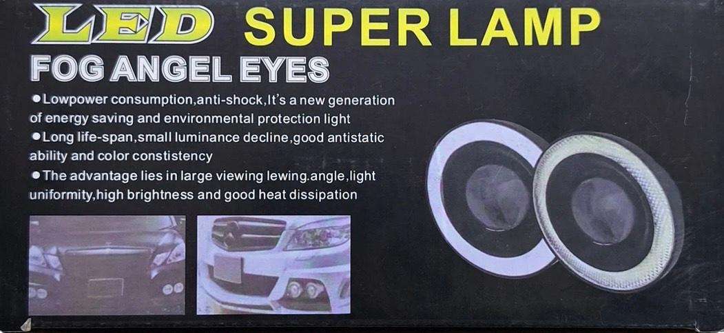 Universal White LED Fog Angel Eyes
