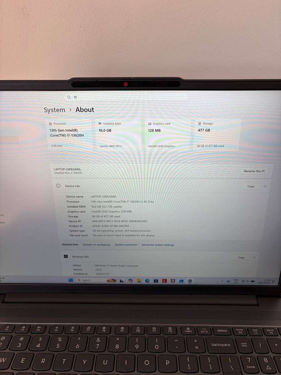 Lenovo IdeaPad Slim 3 15IRH10  Intel Core i7 (13th Gen) | 16GB RAM | 512GB SSD