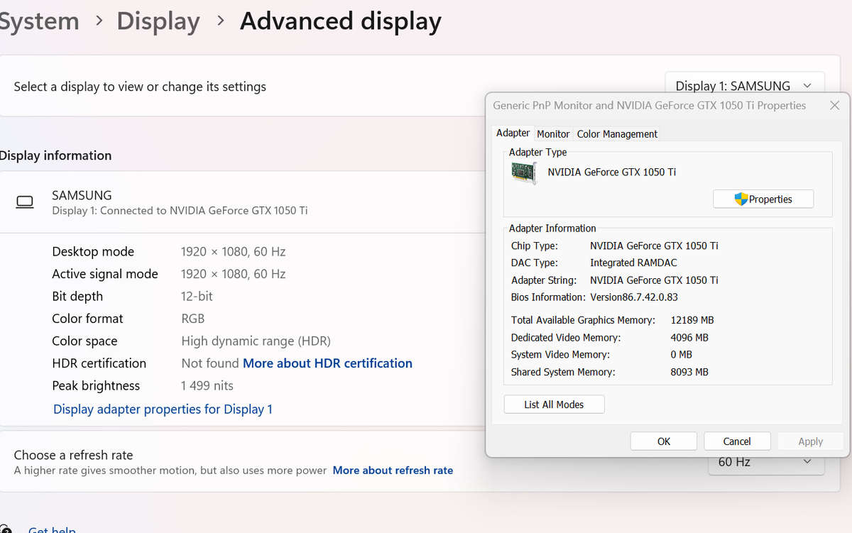 MSI GEFORCE Gtx 1050 ti 4GB DDR5 OCV1