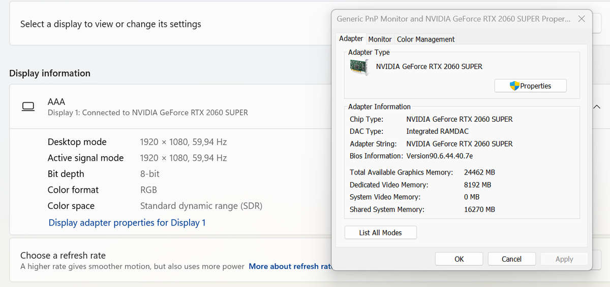 MSI GeForce RTX 2060 SUPER VENTUS GP 8GB GDDR6 Graphics Card