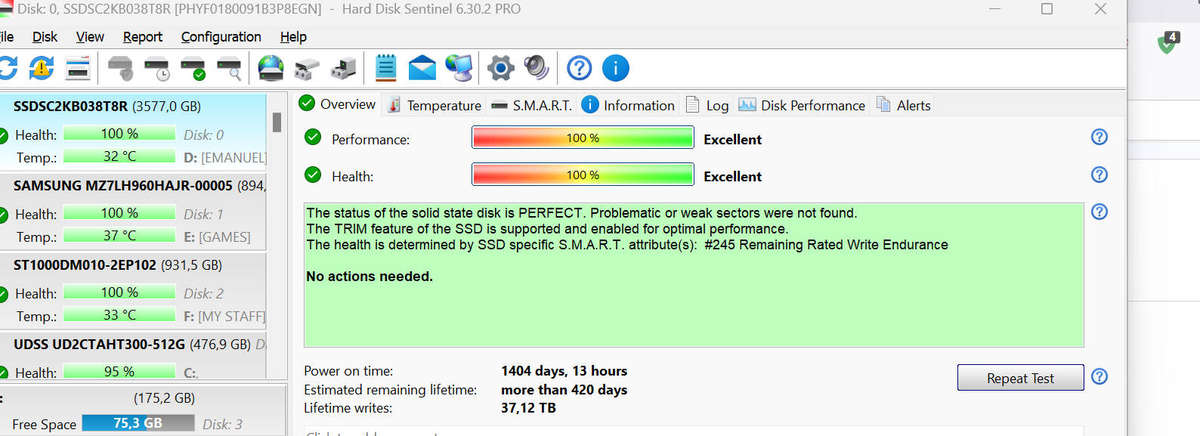 Dell Intel D3-S4510 Series 2.5" 3.84TB 6GBPS SATA SSD Drive