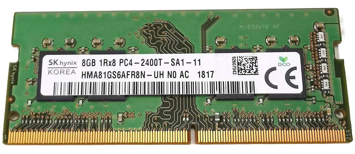 SK Hynix - 8gb ddr4 ram 1Rx8 pc4- 2400T -SA1 -11 Sodimm - laptop ram