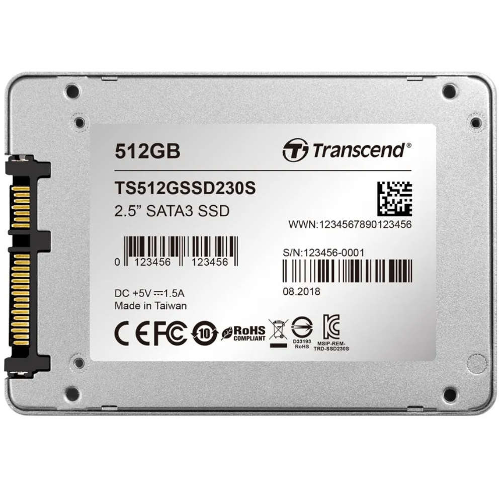 Transcend SSD230 Series 2.5" 512GB SSD Hard Drive - 512GB Solid State Drive
