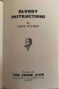 WOODS, Sara - Bloody Instructions - (1st Edition Hardcover)