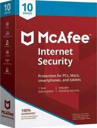 Mcafee Internet Security 10 devices 1 year