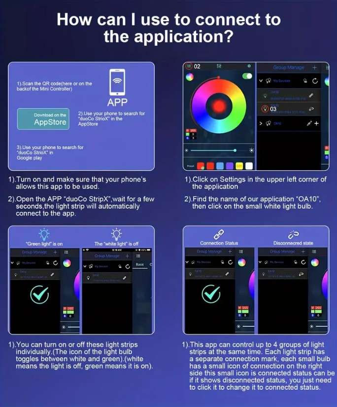 RGB+Intelligent Control 5 meter LED Strip USB with App control