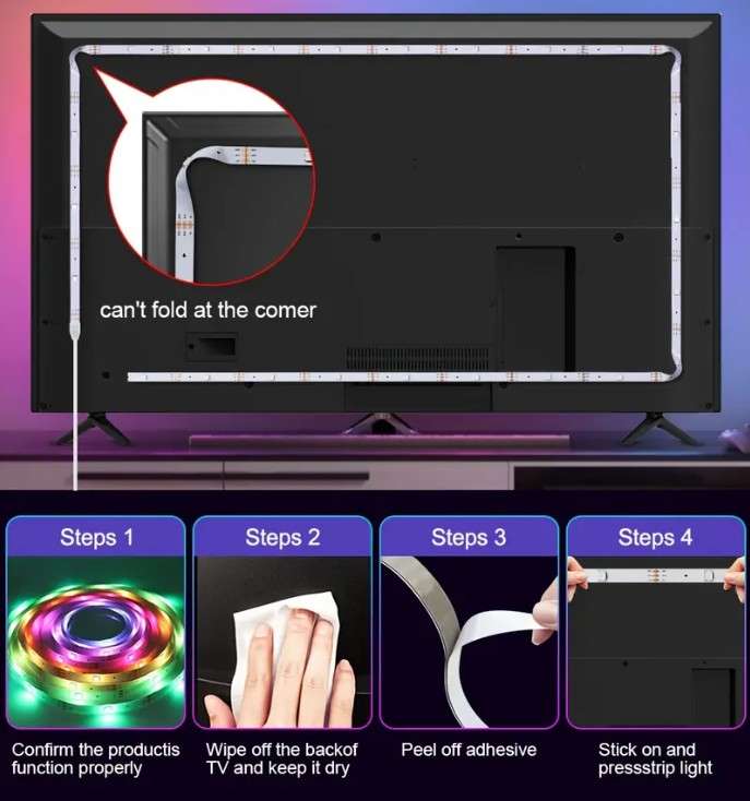 RGB+Intelligent Control 5 meter LED Strip USB with App control