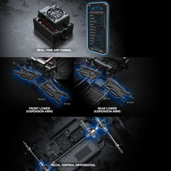 MJX Hypergo 10208 1/10 RC Truck 4X4, Brushless RC Cars Very Fast up to 50mph, ARTR Up to 4S LiPo