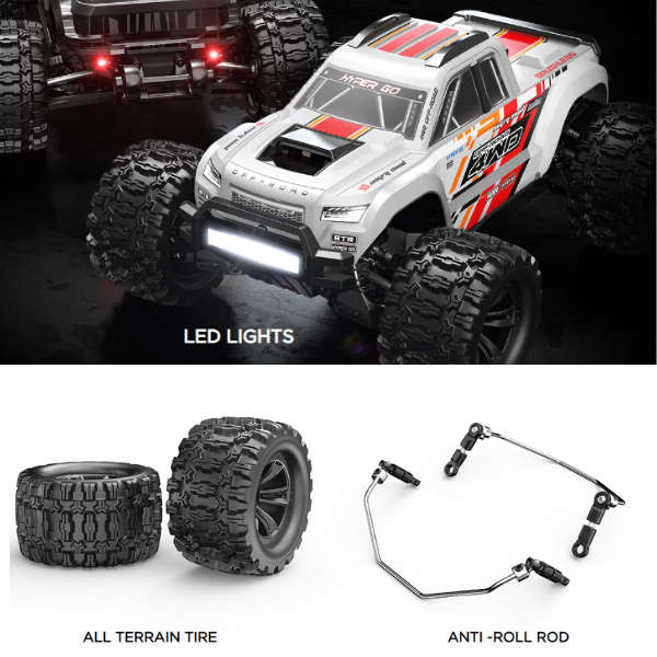 MJX Hypergo 10208 1/10 RC Truck 4X4, Brushless RC Cars Very Fast up to 50mph, ARTR Up to 4S LiPo
