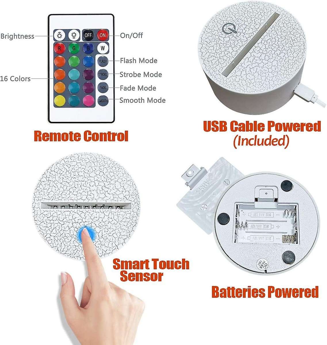 Fortnite Battleroyale Colour Changing Night Light Lamp 3d Mood Effect Led