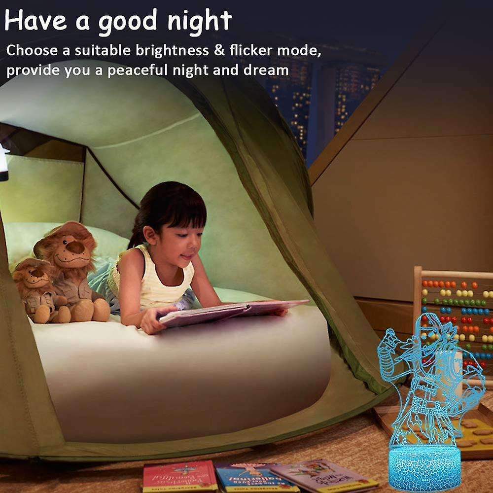 Fortnite Battleroyale Colour Changing Night Light Lamp 3d Mood Effect Led