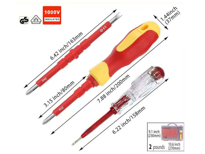 ES Electrician Magnetic Insulated Screwdriver/Torx 26 in 1 set with case