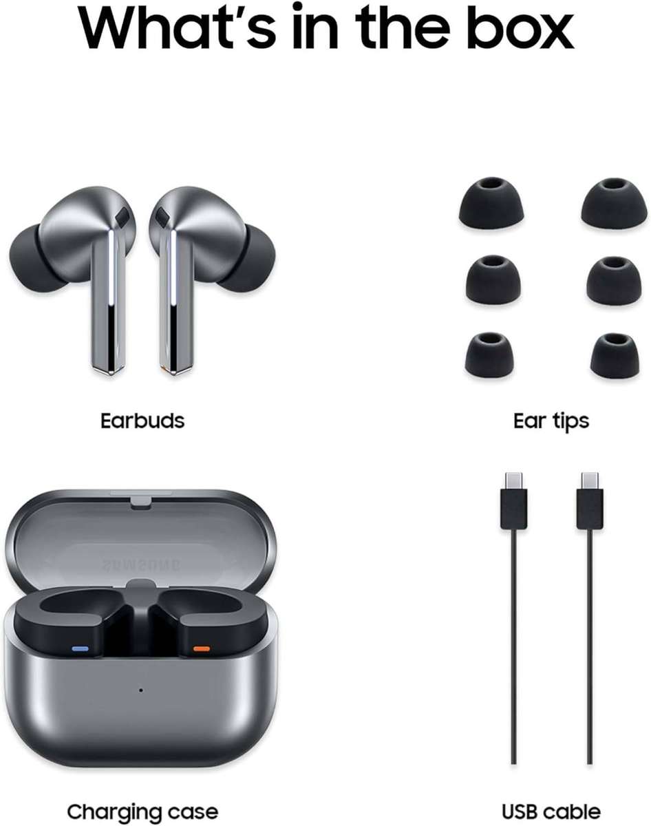 Samsung Galaxy Buds 3 Pro Bluetooth Headset - Silver (In the Ear) Active Noise Cancellation