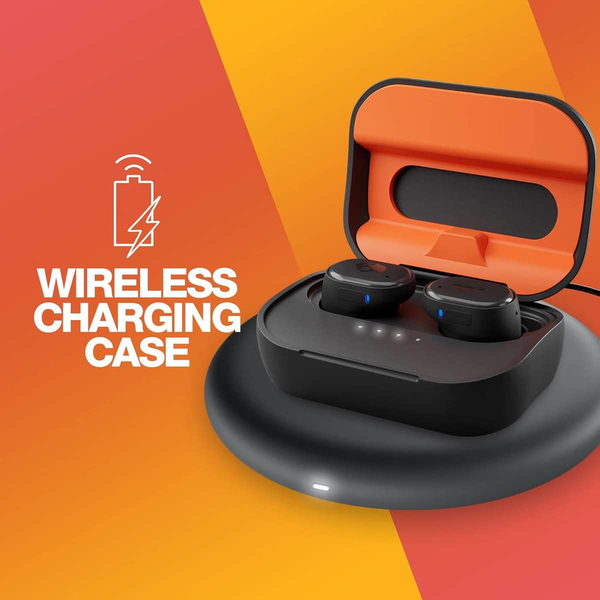 Skullcandy Grind Fuel In-Ear Wireless Earbuds with Wireless Charging, 40 Hr Battery - RETAIL R2500