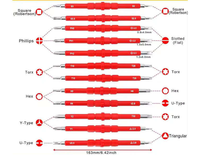 ES Electrician Magnetic Insulated Screwdriver/Torx 26 in 1 set with case