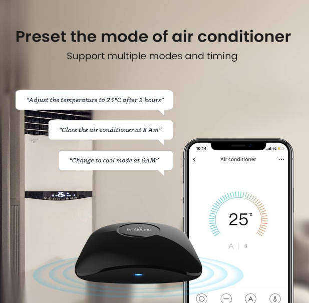 Broadlink RM4 pro IR/RF WiFi Universal Remote Smart Home Automation Compatible with Alexa and Google