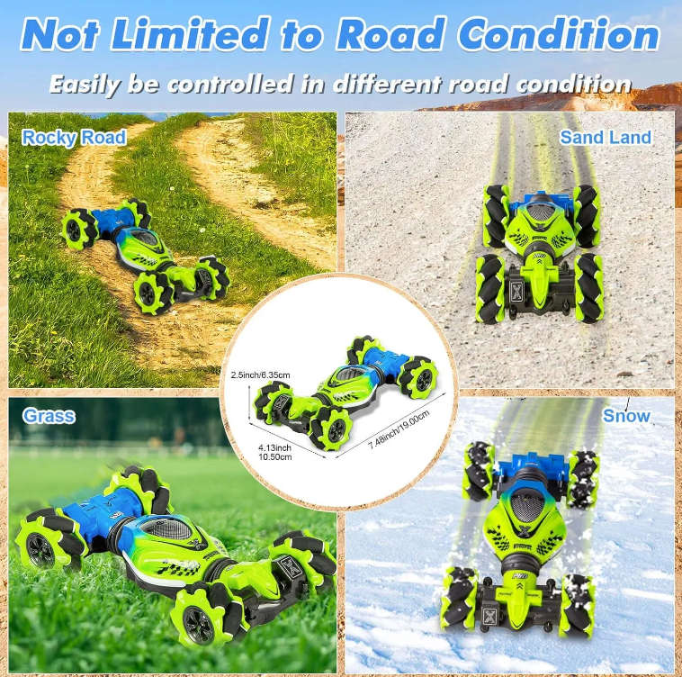 HOSHI 1611 2.4Ghz Hand Gesture / Remote Control Stunt RC Twist Car 4WD Stunt Car