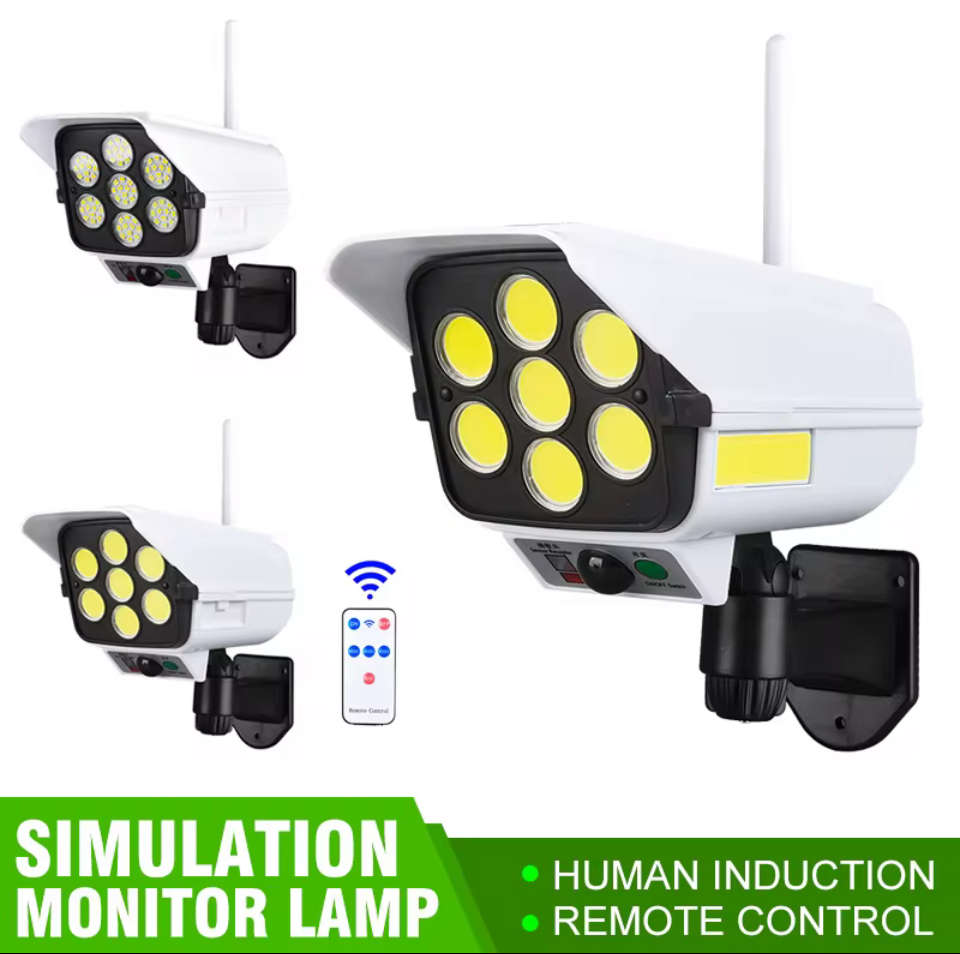 Solar LED Outdoor Security Spot Light  Simulation Monitor Lamp