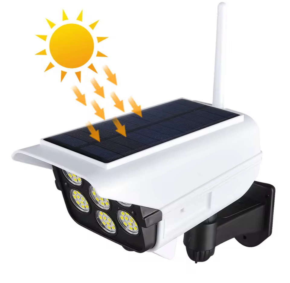 Solar LED Outdoor Security Spot Light  Simulation Monitor Lamp