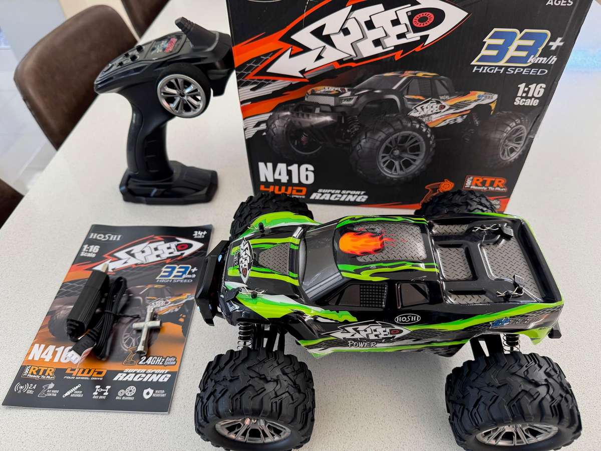 HOSHI N416 1/16 4WD Brushed RC Monster Truck Off-Road 2.4GHz - Store Demo - Hobby Grade
