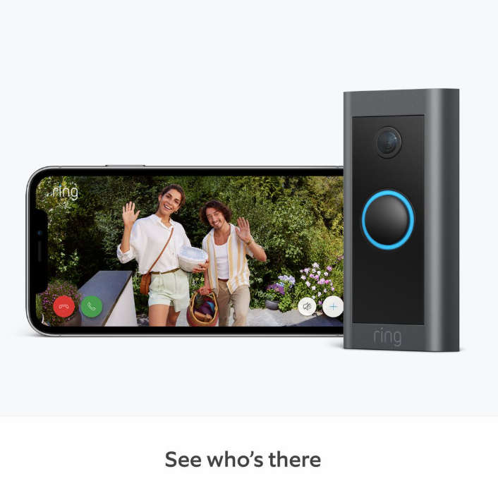 Ring Video Doorbell Wired, 2 Way Talk, advanced motion detection, real-time alerts,Works with Alexa