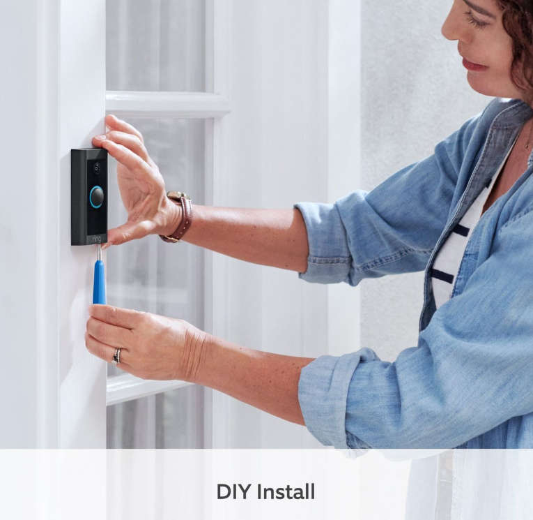 Ring Video Doorbell Wired, 2 Way Talk, advanced motion detection, real-time alerts,Works with Alexa