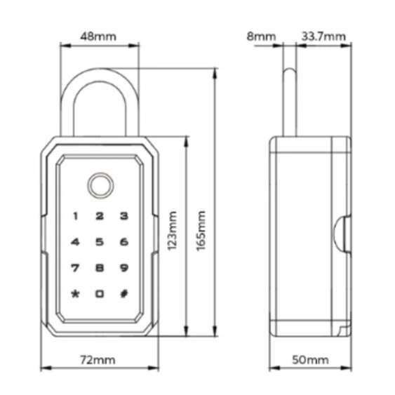 Airbnb Smart KeyBox-Smart Life/Tuya WiFi gateway included - Open Key box from anywhere-OPEN BOX ITEM