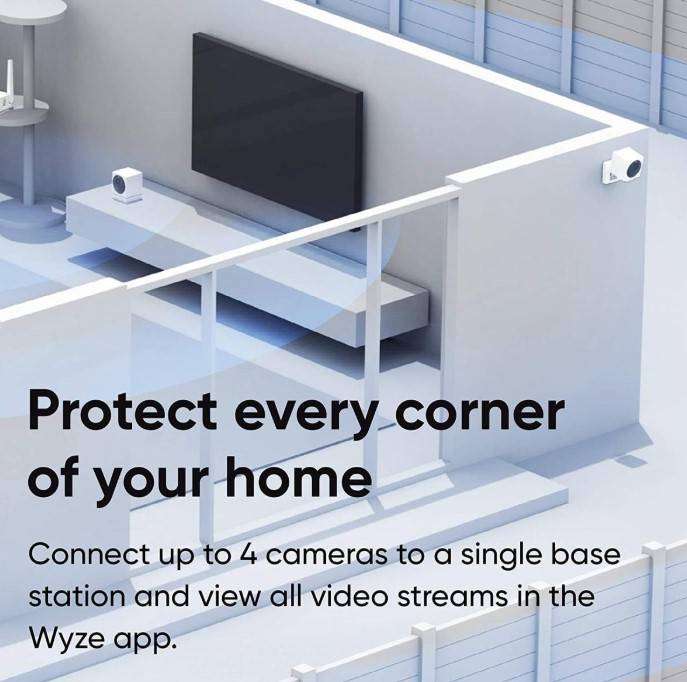 Wyze wireless Cam Outdoor Starter Bundle (Includes Base Station + 1 camera) OPEN BOX ITEM