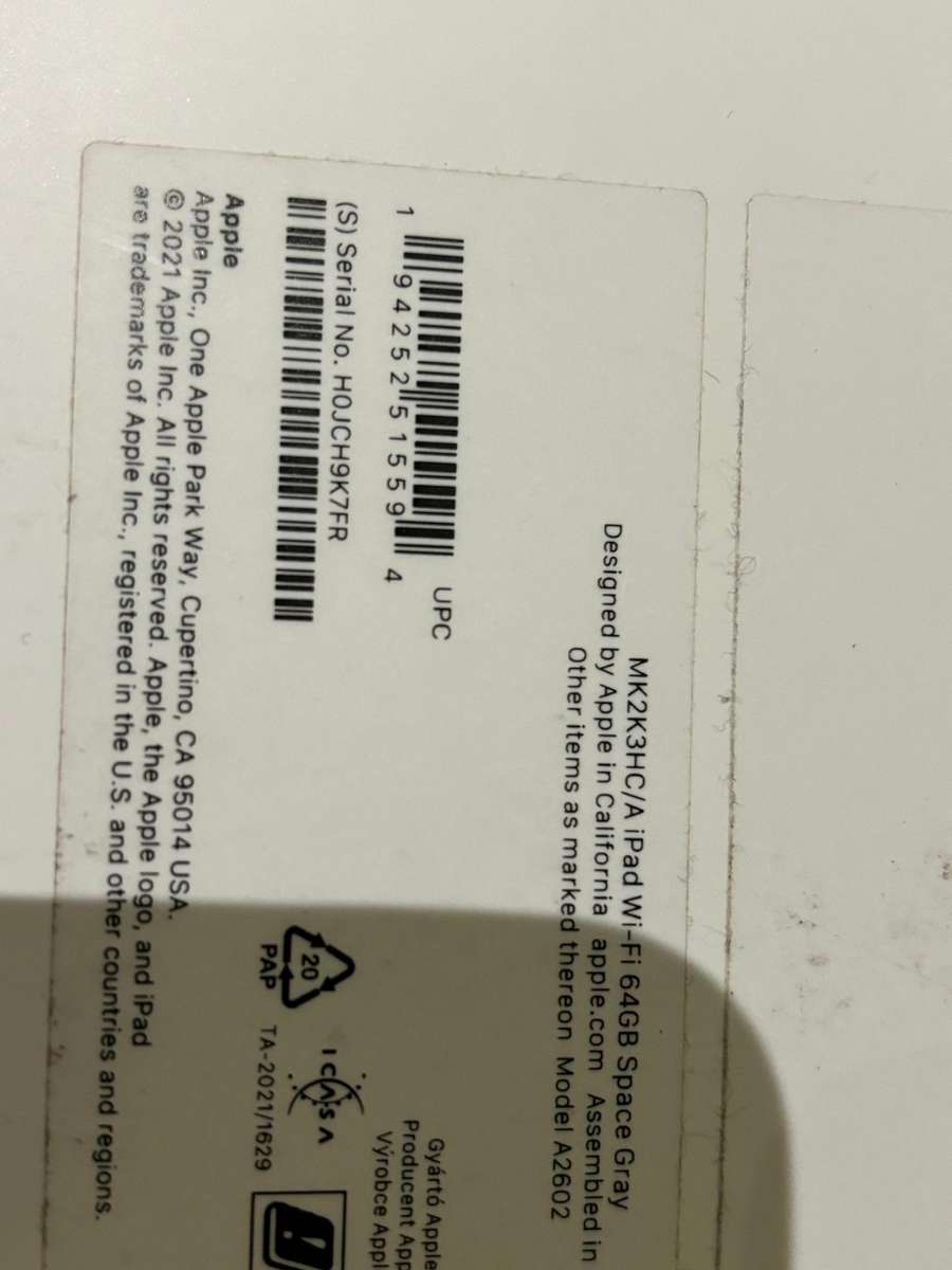 iPad 9th Generation Wifi Only