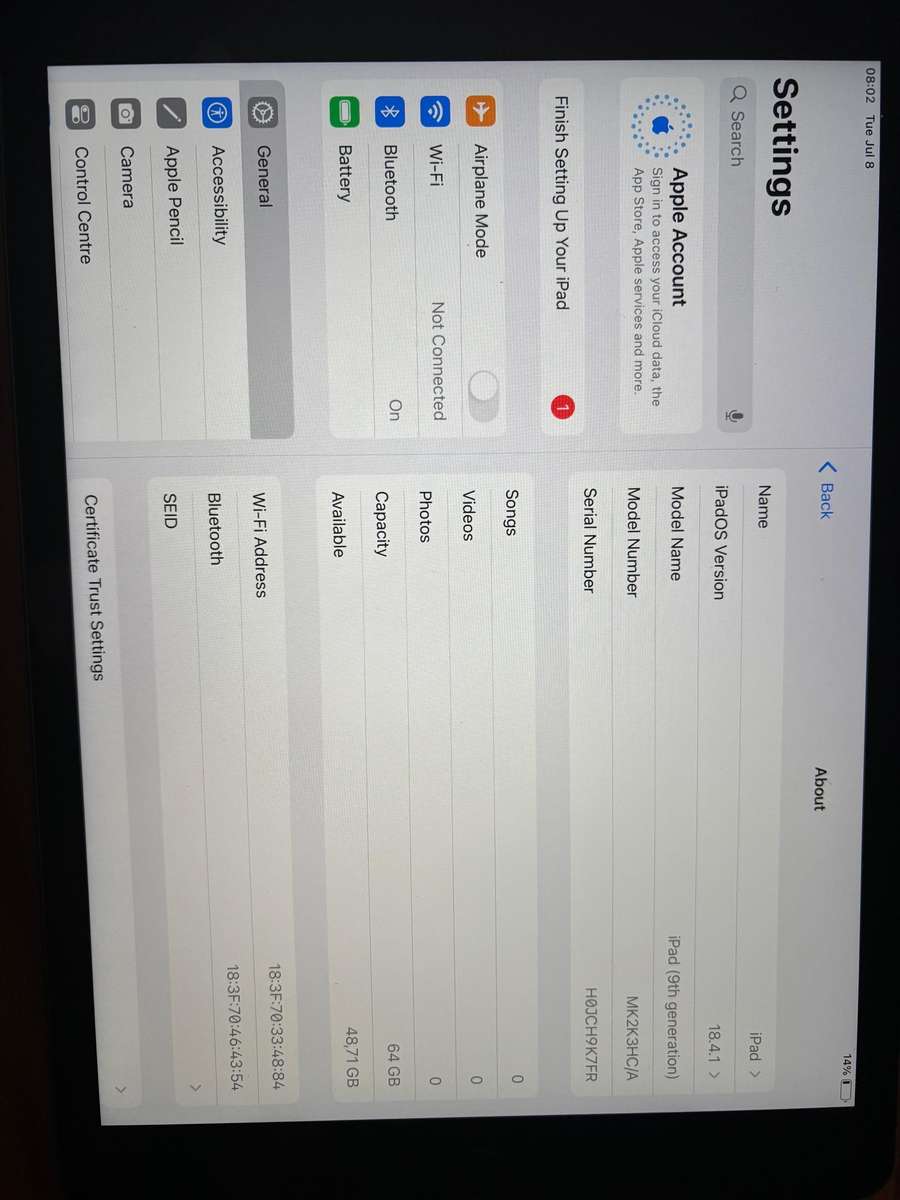 iPad 9th Generation Wifi Only