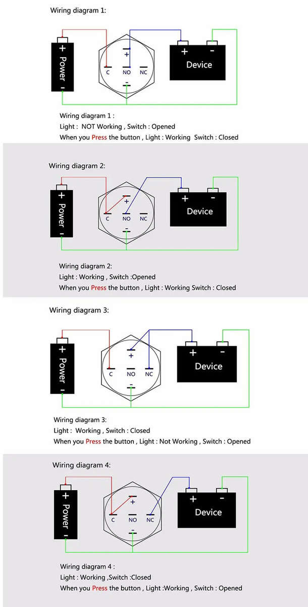 Switch Push Button Latching Illuminated Green Led 220V AC  **LOCAL STOCK**