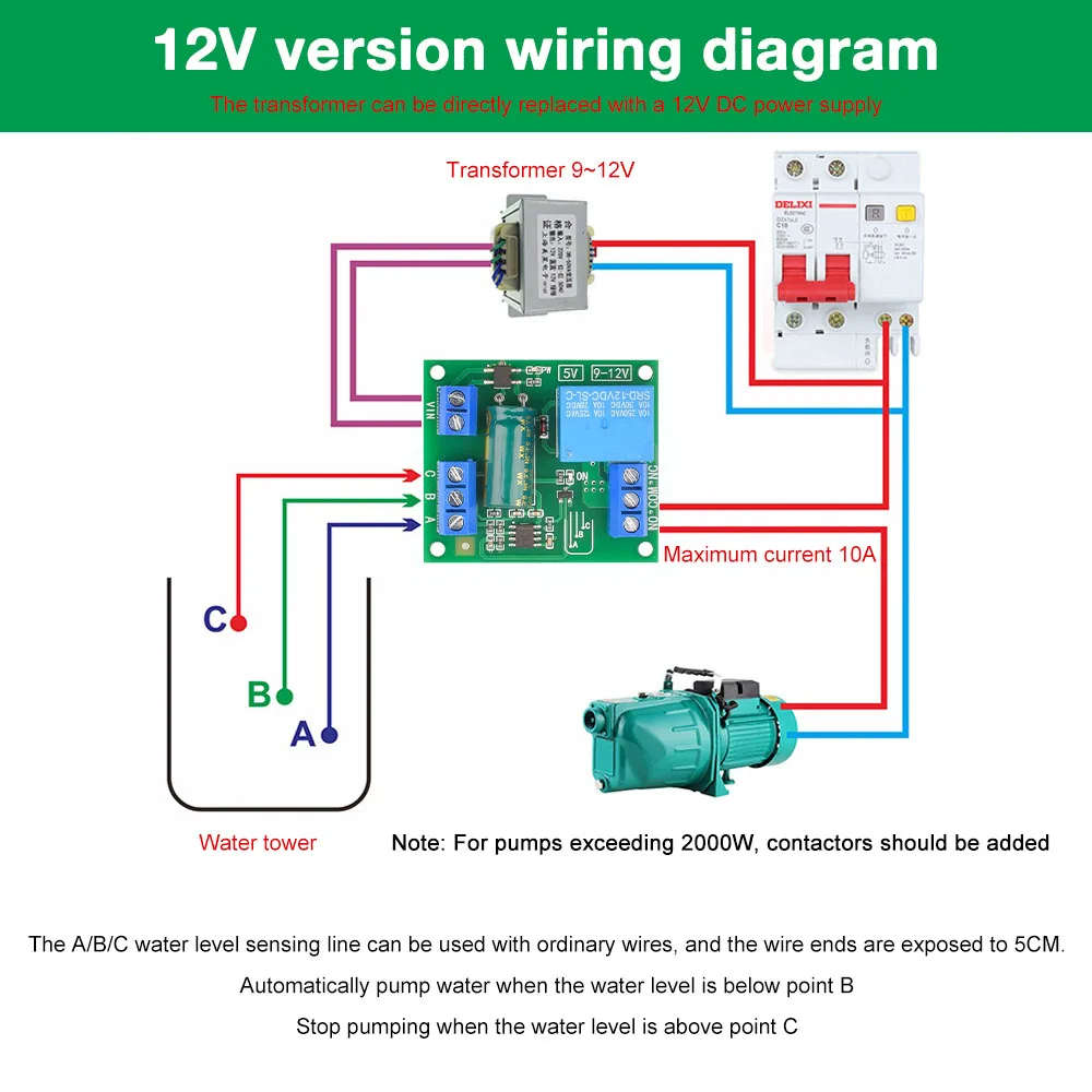 Controller Automatic Water Float Liquid Level Sensor (Wire in water) 12V DC **LOCAL STOCK**