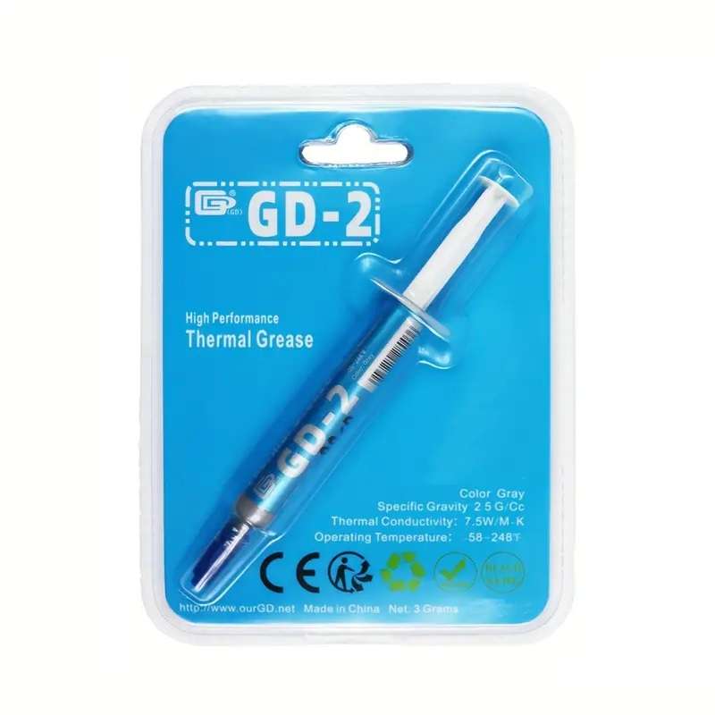 Heatsink Thermal Paste GD-2 Syringe 3g Grey (7.5W/MK) **LOCAL STOCK**
