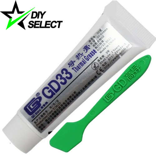 Heatsink Thermal Paste Tube 30G Grey GD33 + Spatula **LOCAL STOCK**