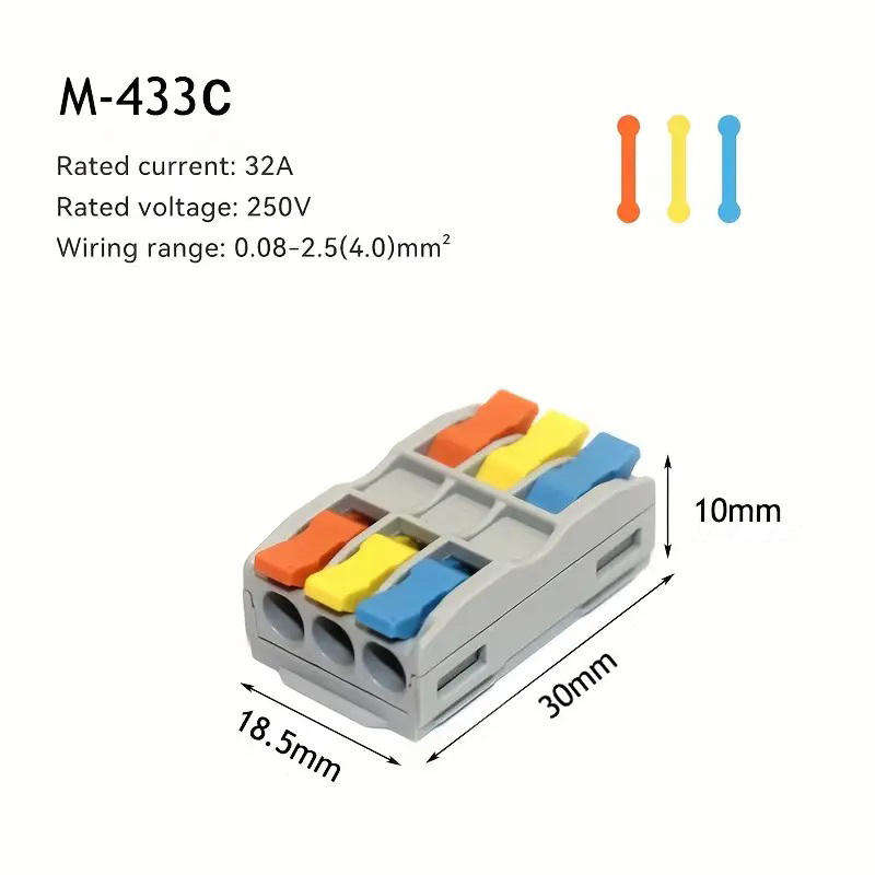 Splice Connector Wago 3 Lever Double Sided **LOCAL STOCK**