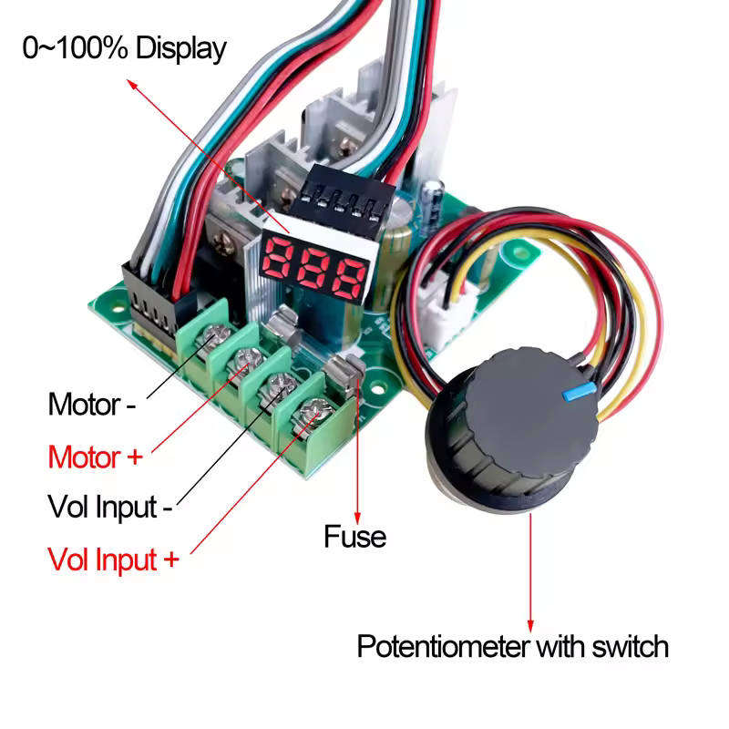 Motor Speed Controller PWM 6-60V DC 30A + Display **LOCAL STOCK**