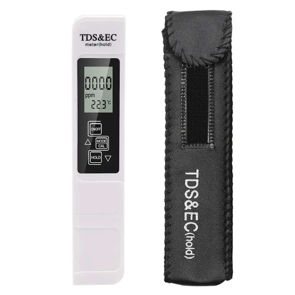TDS & EC & Temperature Meter Digital Water Tester 0-9990 PPM + Protective Pouch **LOCAL STOCK**