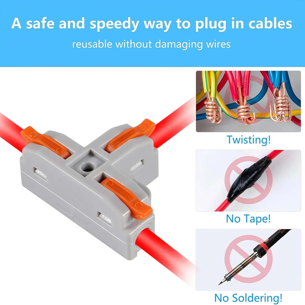 Splice Connector Wago Lever Splitter 3-Way **LOCAL STOCK**