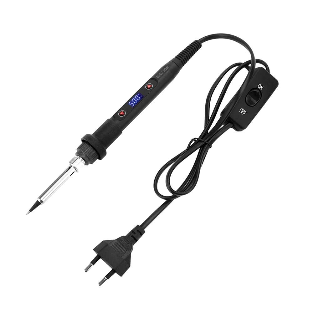 Soldering Iron 220V AC 80W Adjustable with LCD Display + On / Off Switch **LOCAL STOCK**
