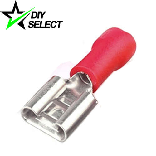 Connector Crimp Spade 6.3mm Female Red **LOCAL STOCK**