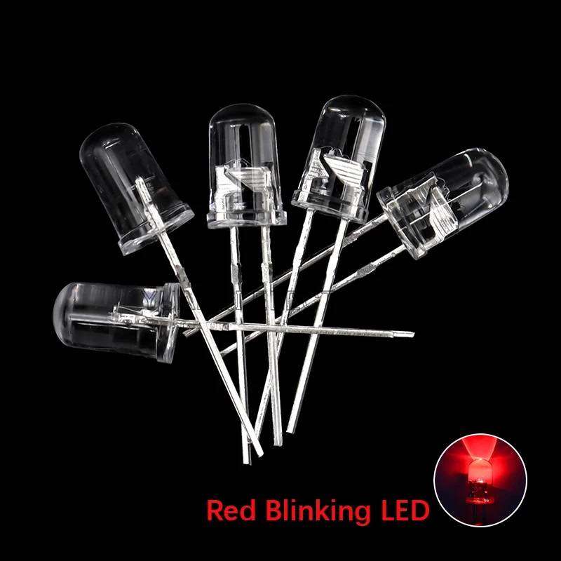 5mm Led Red Flashing Alarm light (Flashes on-off by itself)