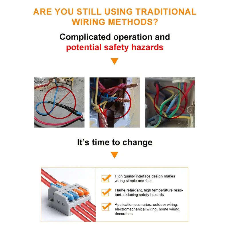 Splice Connector Wago Lever Splitter 2Pin to 6Pin with Mount Holes **LOCAL STOCK**