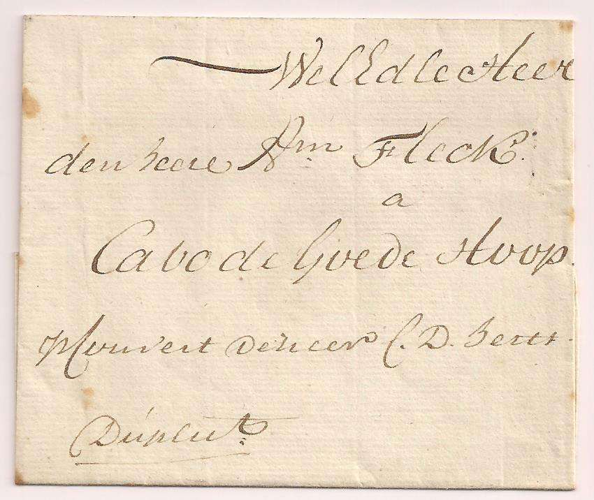 Cape of Good Hope: 1790 Dated Letter Wrapper
