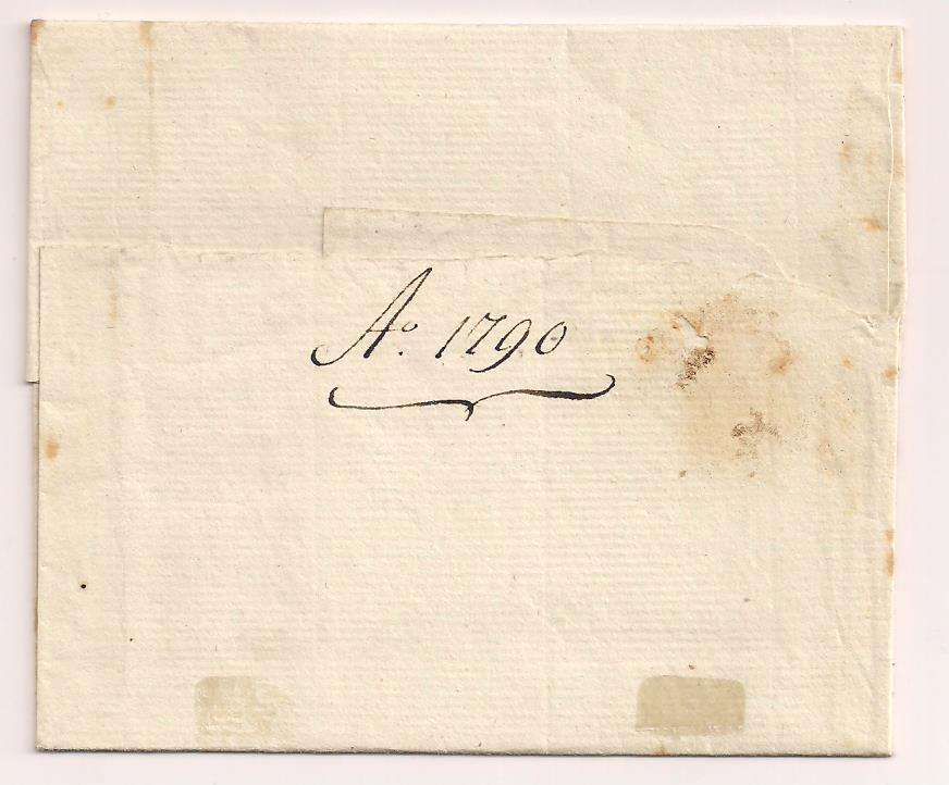 Cape of Good Hope: 1790 Dated Letter Wrapper