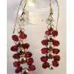 925 Sterling Silver  and Garnets Earrings